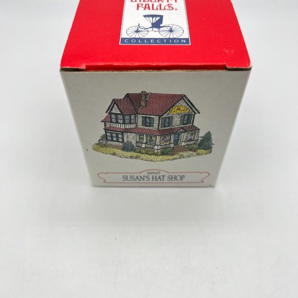 Liberty Falls SUSAN'S HAT SHOP AH127 Americana Collection Holiday Village 1997 - Picture 4 of 9